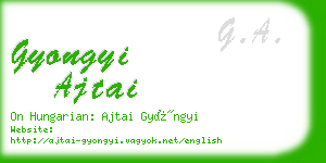 gyongyi ajtai business card